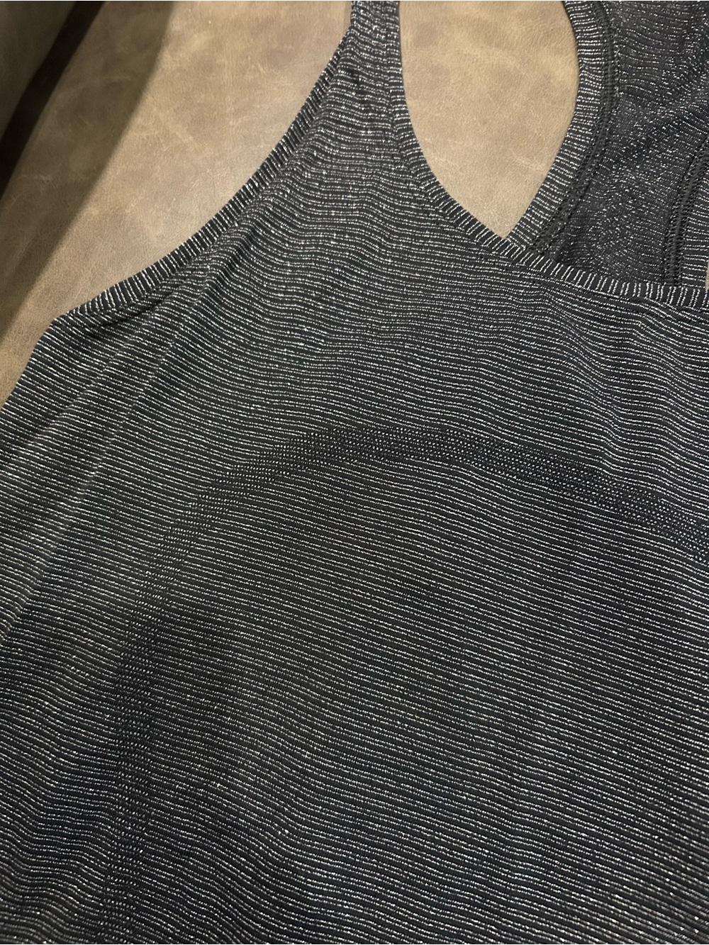 lululemon athletica Charcoal Striped Racerback Tank - Picture 2 of 3